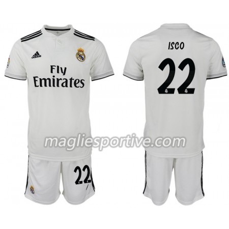 Completo Calcio Real Madrid ISCO 22 Bambino Divisa Prima 2018/2019